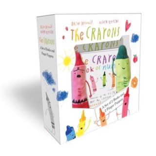 羊耳朵書店*幼兒書展/The Crayons: 蠟筆系列禮盒組！2書套裝+手指玩偶x歡樂多彩閱讀時光+角色扮演 現貨1