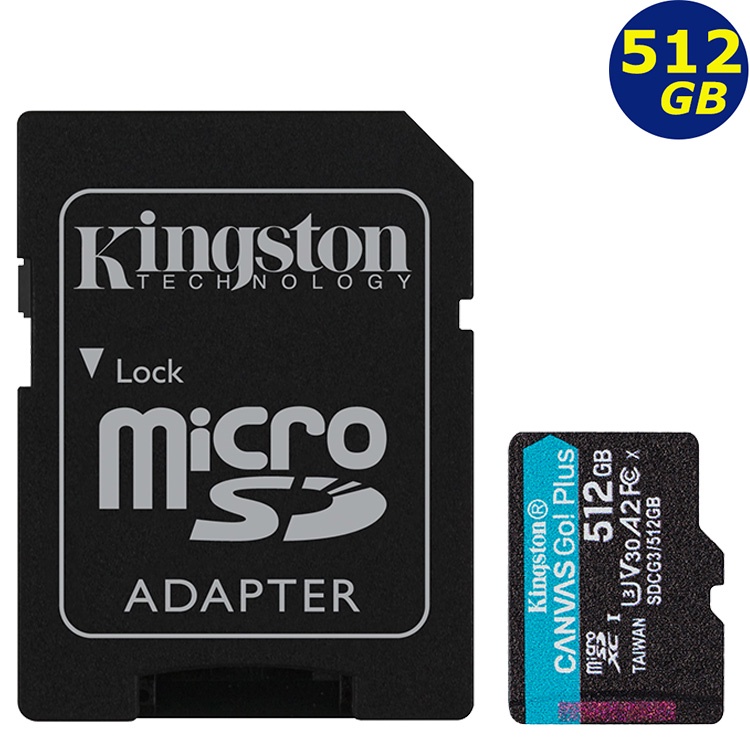 KINGSTON 512G 512GB microSDXC Canvas Go Plus 170MB U3 金士頓記憶卡