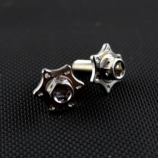 皮斯摩特 POSH | 白鐵 星型大頭螺絲 車牌螺絲 大牌螺絲 牌照螺絲 星型 大頭螺絲 6X15 全車系通用 一組