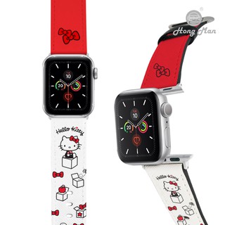 【Hong Man】三麗鷗 Apple Watch 皮革錶帶 Hello Kitty 禮物盒