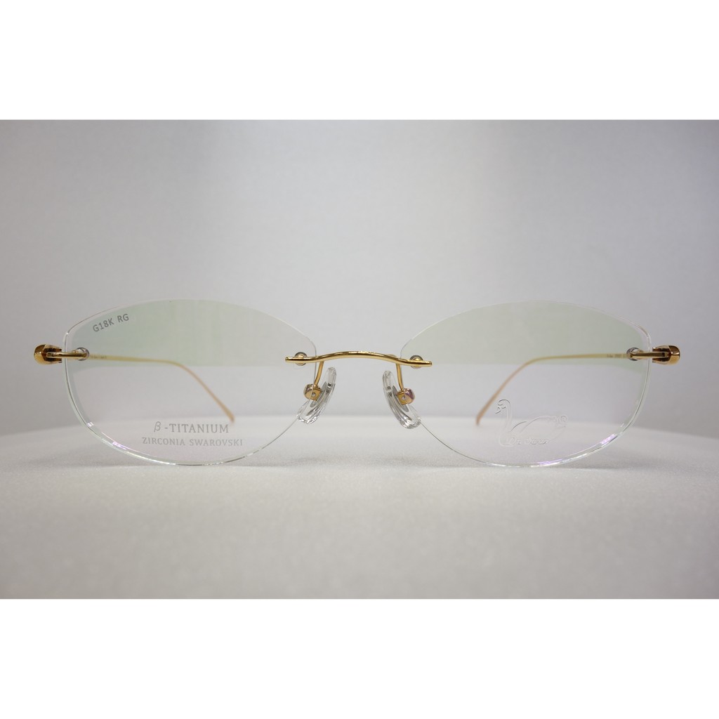【中國眼鏡】Dr.Swan 天鵝 18K 精雕細琢 珠寶爪鑲 精湛工藝 鏡框 眼鏡 鏡架 9001