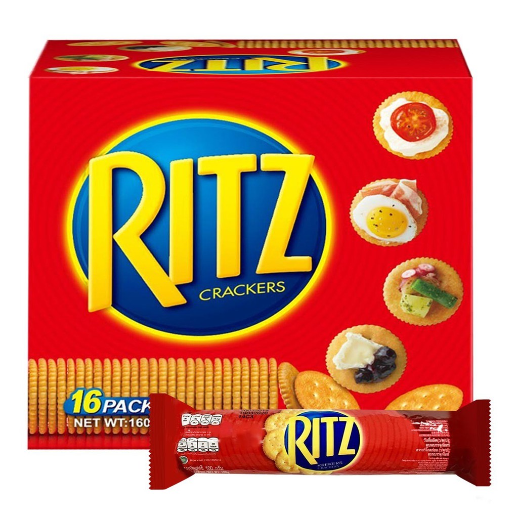 [#巧] Costco好市多代購-Ritz 麗滋小圓餅乾 100公克 X 16包*2組