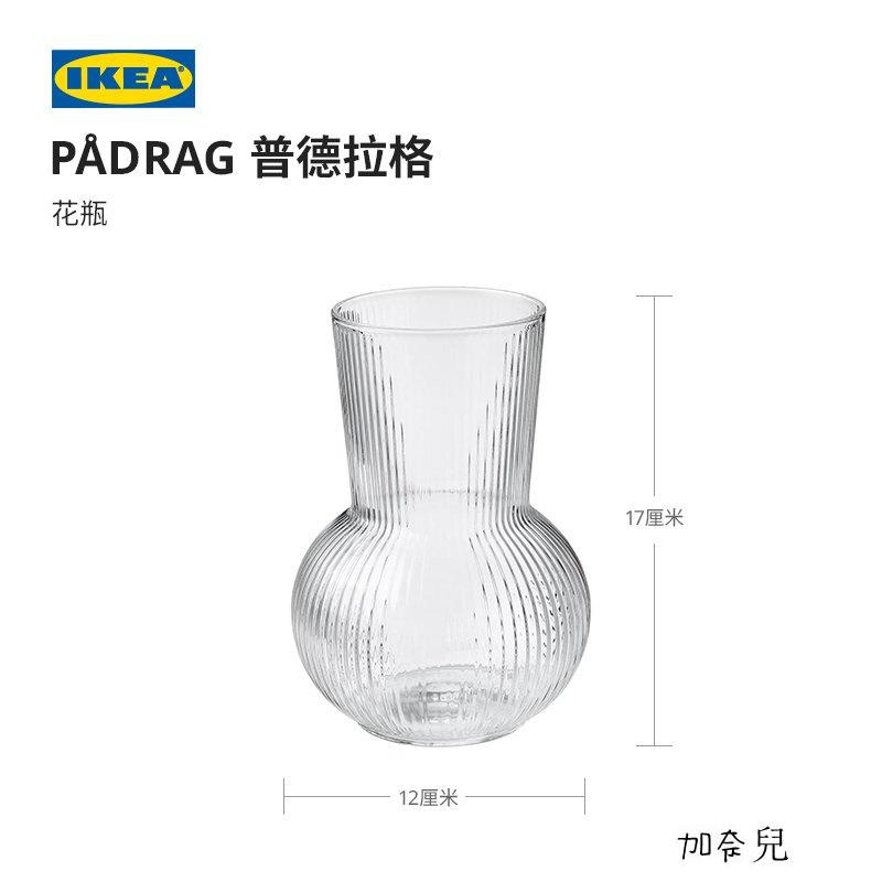 【台灣現貨】IKEA宜傢PADRAG普德拉格花瓶透明玻璃水培花瓶 IXWM