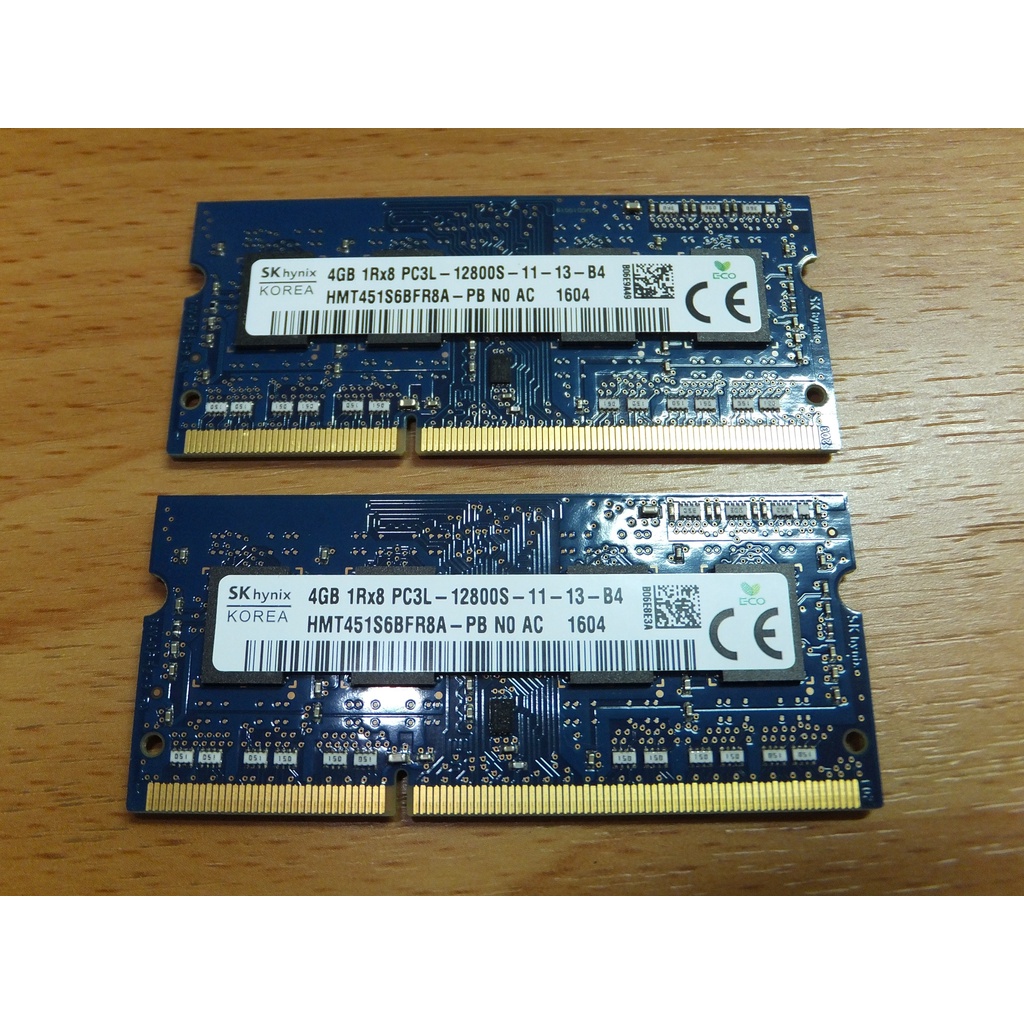 良品 ~ SK hynix 8GB (4GBx2) PC3L-12800 / DDR3L-1600 同週期 SODIMM