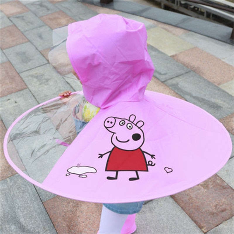 🌸兒童雨衣🌸飛碟雨衣兒童雨衣女男幼兒園兒童小黃鴨斗篷式雨傘卡通雨帽子雨披