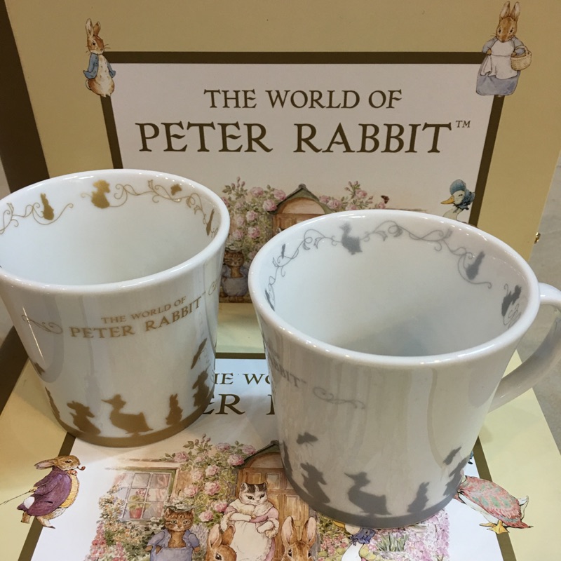 彼得兔對杯 有質感 還有像字典般的外盒包裝