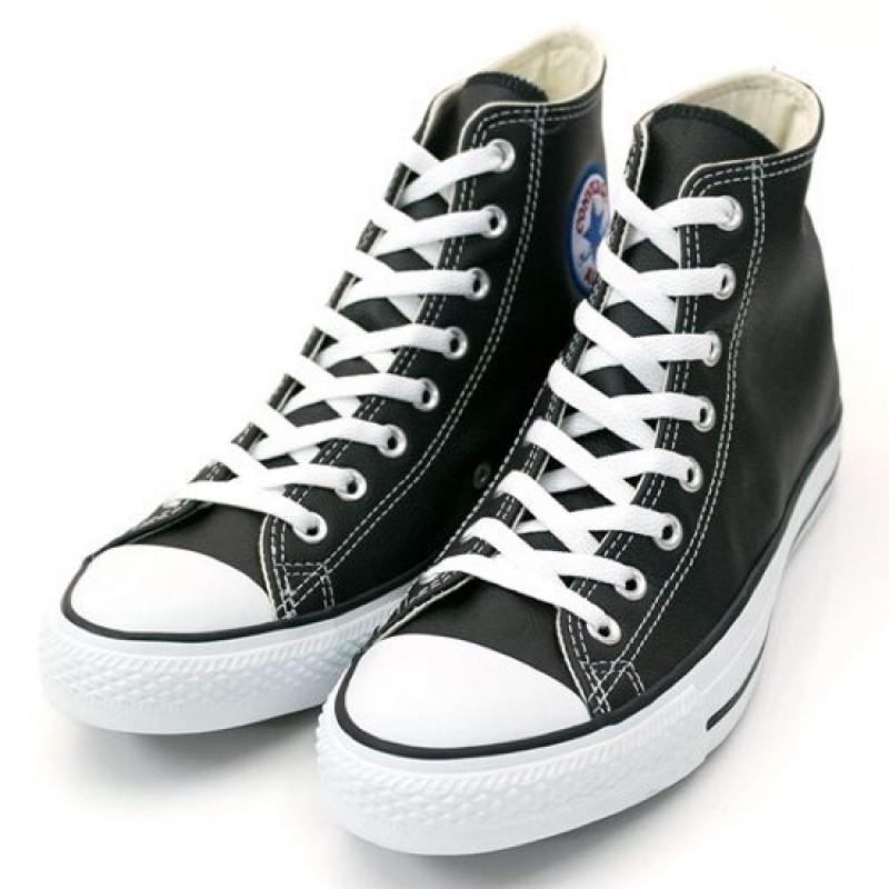 Converse All Star 黑色高筒皮革款 1S581