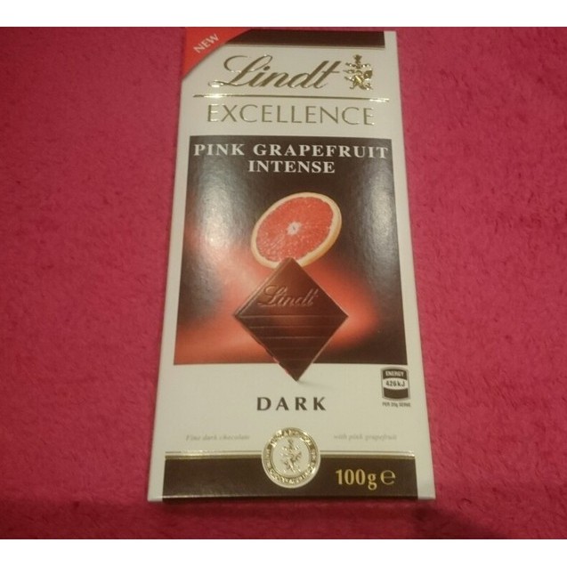 (澳洲現貨最新口味!!)瑞士蓮 Lindt's風味巧克力片裝100g-粉紅葡萄柚黑巧克力