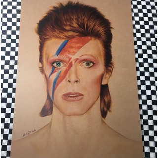 『老番顛』 DAVID BOWIE 大衛鮑伊 搖滾樂團 海報 牛皮紙海報 裝飾畫 壁飾 居家裝飾 背景裝飾 店面裝飾