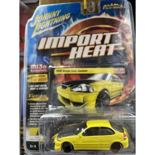 《模王》 1/64 Johnny lightning 模型合金車 1998 Honda Civic EK9