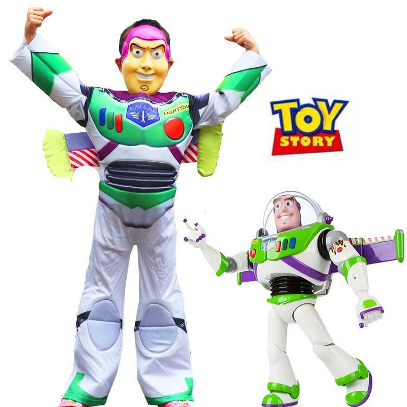 萬聖節服飾 新兒童巴斯光年扮演服迪士尼玩具總動員萬聖節Buzz Lightyear cos