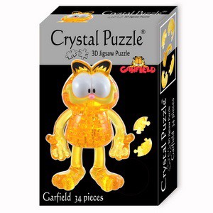 汐止 好記玩具店 3D立體水晶拼圖 加菲貓 (內含34片)  特價