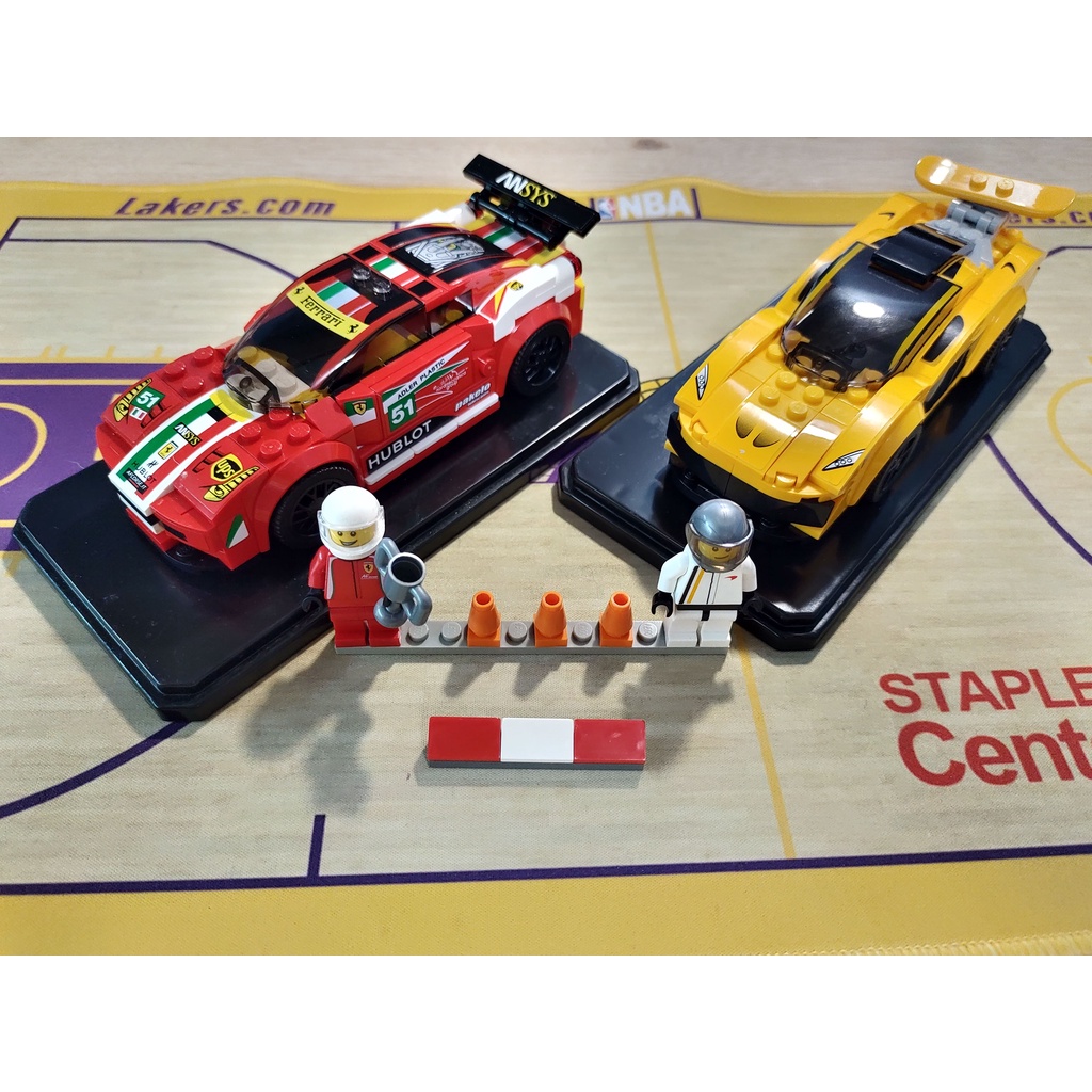 LEGO正版樂高，SPEED系列75909麥拉倫 &amp; 75908法拉利458 GT，二手，附展示盒喔，雙北市可面交