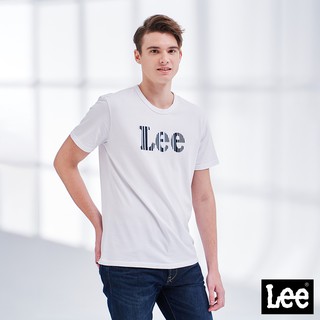 Lee 條紋大Logo短袖T恤 男款 白 Modern LL210150K14