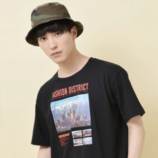 日本SEVENDAYS=SUNDAY 男裝 純棉logo列印照片上衣