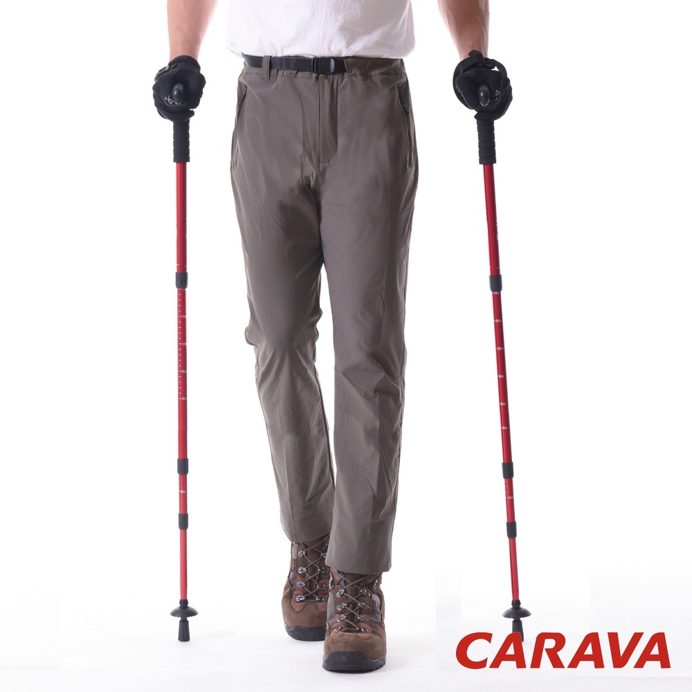 CARAVA《男款彈性排汗休閒褲》(深橄綠)
