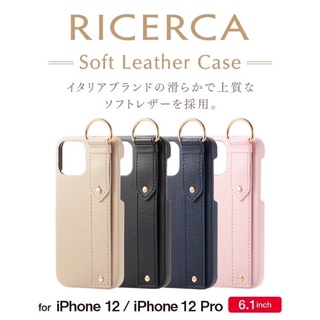 【日本ELECOM】 iPhone 11 12 13 14 Pro 手機殼 腕帶手機殼 義大利皮革 職人手感工業風