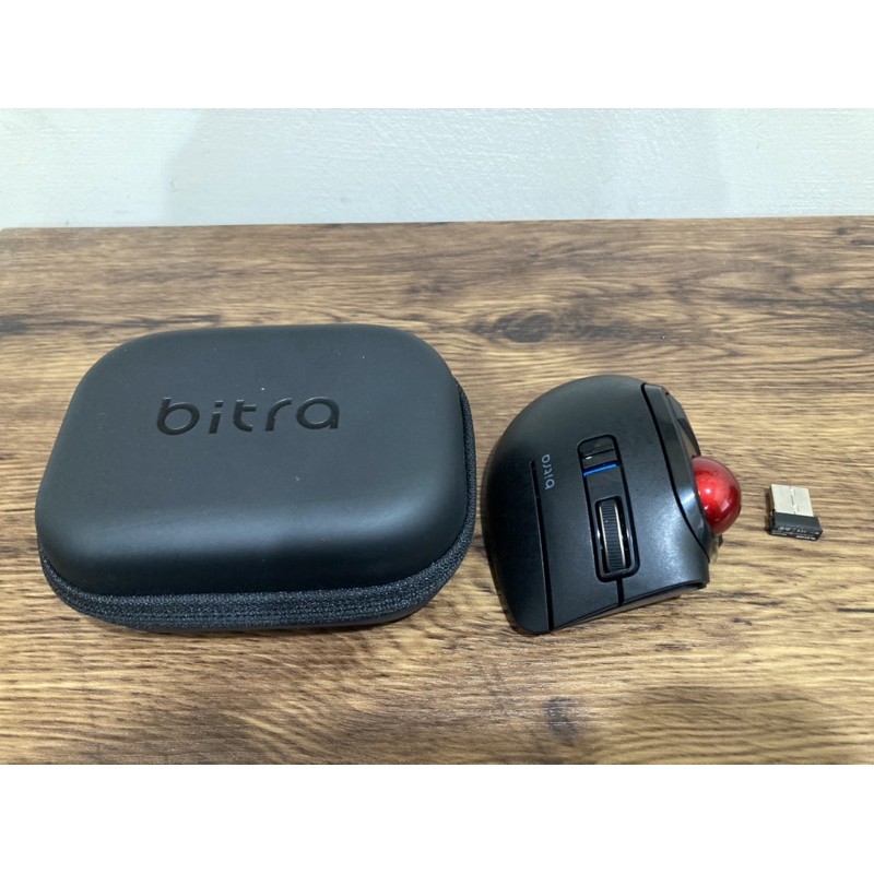 [二手］ELECOM bitra可攜式無線靜音軌跡球滑鼠(姆指)-無線2.4GHz USB