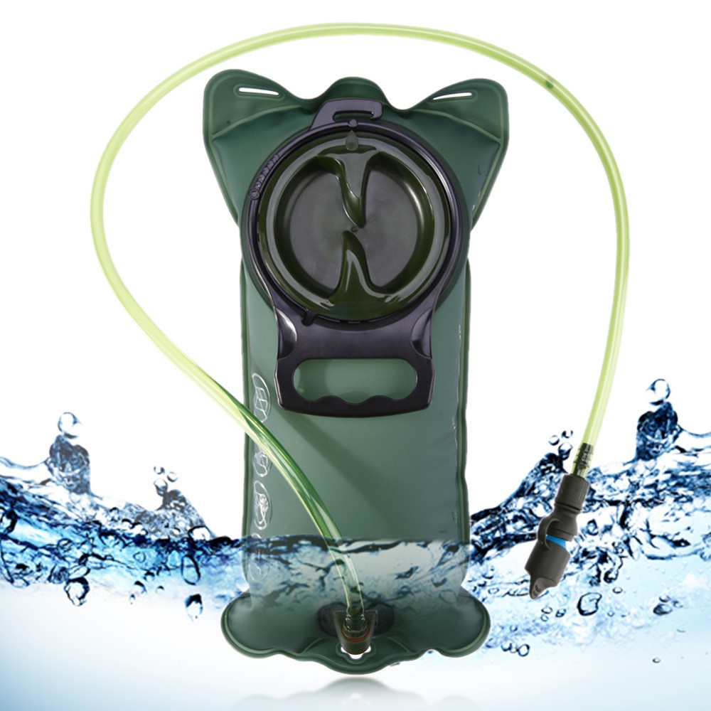 ◤包包工廠◢ 大開口 附吸嘴水管 水袋 2L (軍綠/藍色) 戶外露營 登山自行車 運動水袋