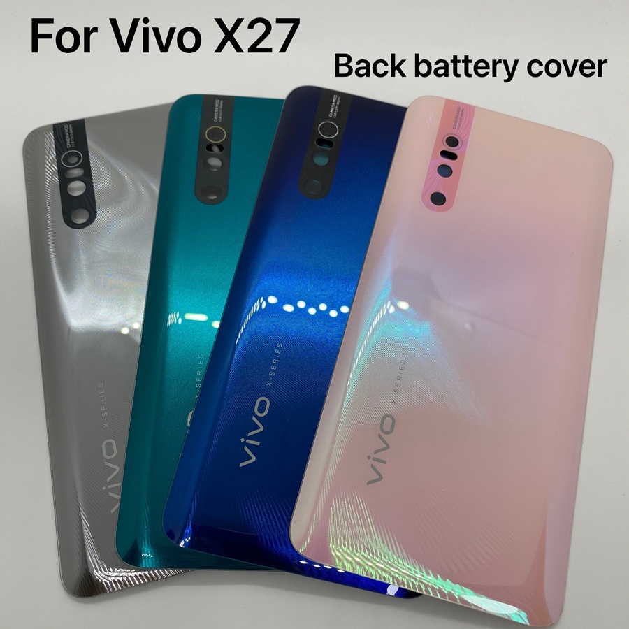 適用于Vivo X27 電池蓋後蓋玻璃蓋後殼背蓋128G版玻璃后殼V1829  V1838