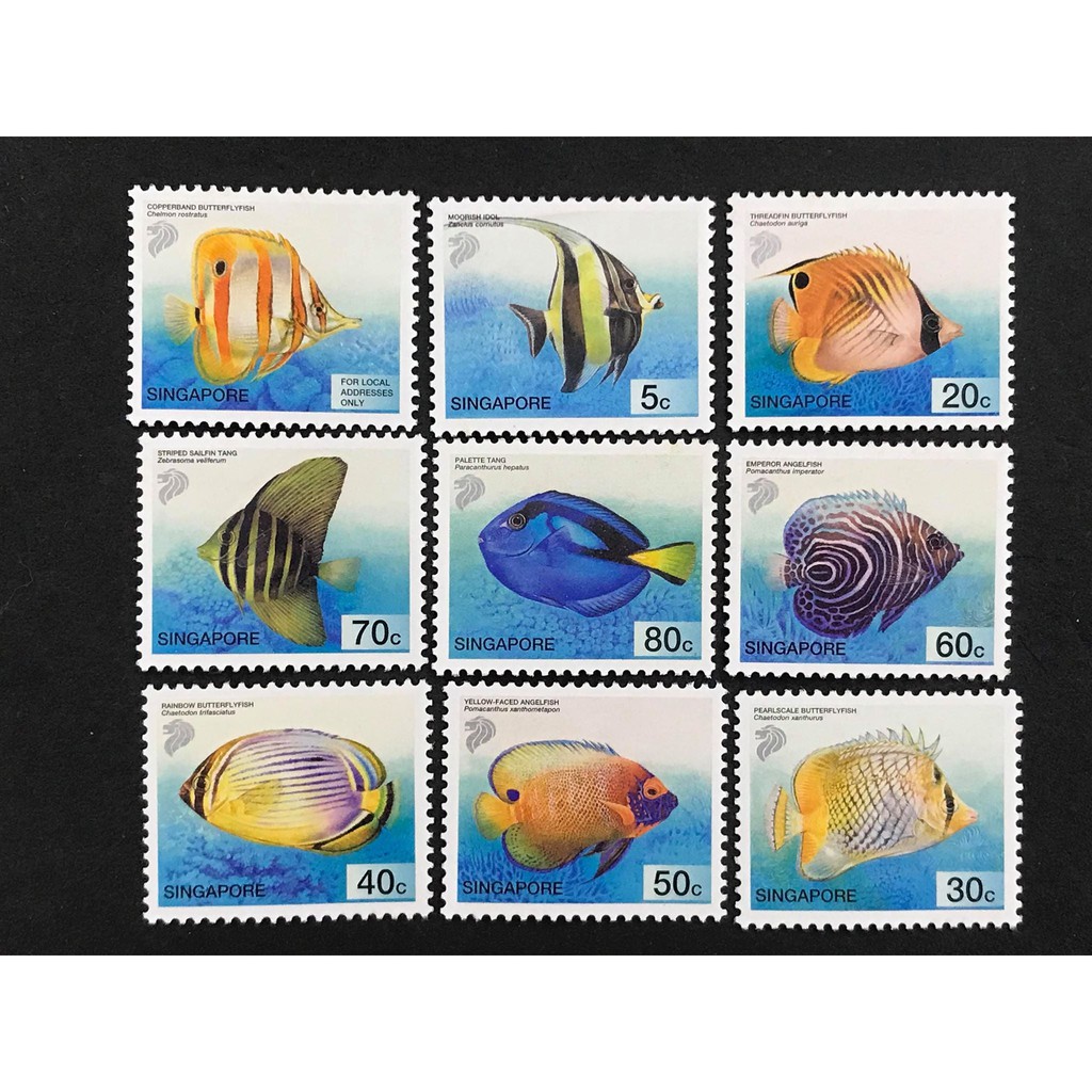新加坡郵票 2001 觀賞魚 -套票9全