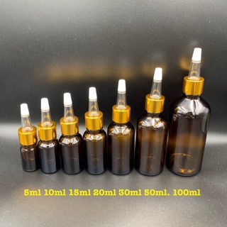 5ml-100ml茶色玻璃安瓶 軟式喇叭頭滴瓶 分裝瓶 茶色滴瓶 精華液瓶（商品🈵️99元才出貨