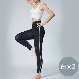 京美 高能量壓力褲2件組-白 【肌力褲】