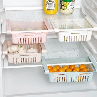 現貨 支持貨到付款 可伸縮冰箱隔板整理收納架 家用收納置物架保鮮抽拉式分類盒