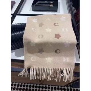 【現貨】美國代購 Coach 新色 星星 愛心 雙面用 羊毛 雙面 Muffler 圍巾 披肩