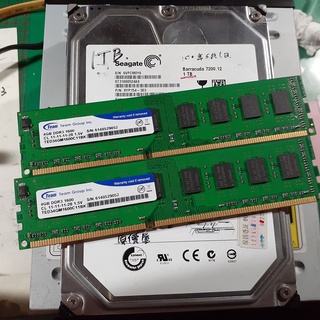 美顏色@@生活電腦 PC桌上型電腦記憶體十銓Team 4GB DDR3 1600 RAM 雙面顆粒