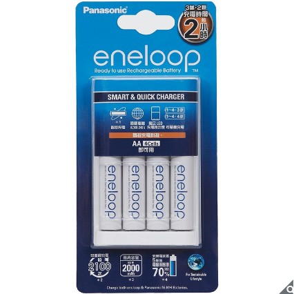 【蝦皮茉兒】宅配免運 🚚 eneloop 兩小時快速充電器組+三號電池4入/三號/四號充電電池 10入 COSTCO