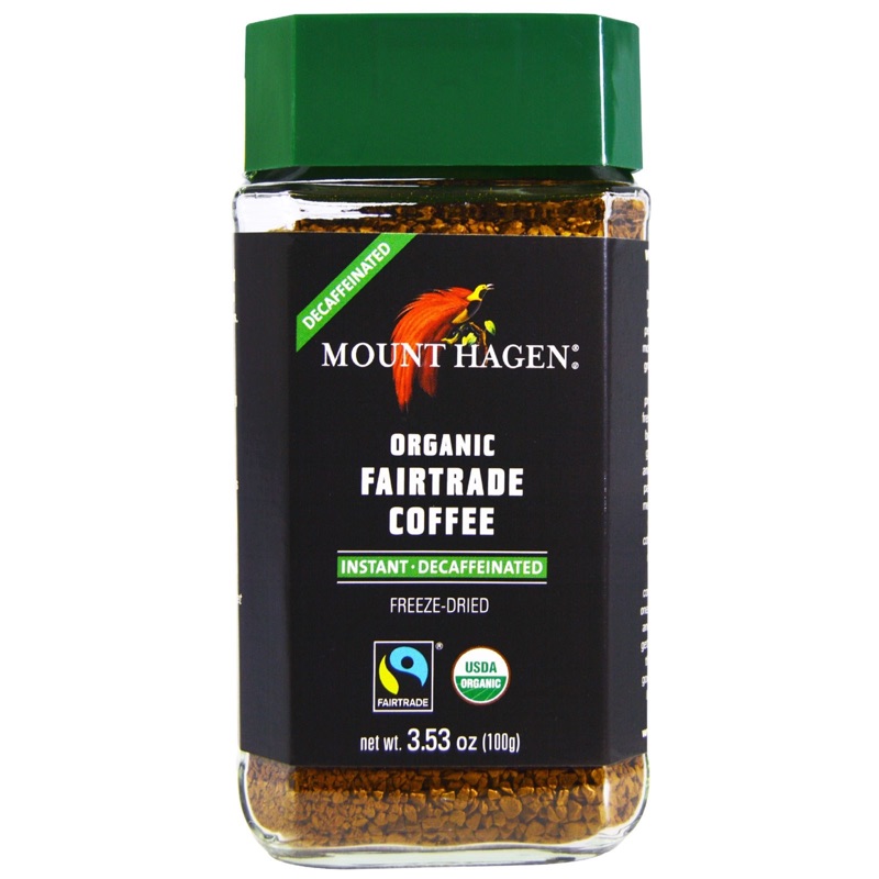 生酮 Mount Hagen 公平貿易 低咖啡因 有機即溶咖啡(代購，有現貨)
