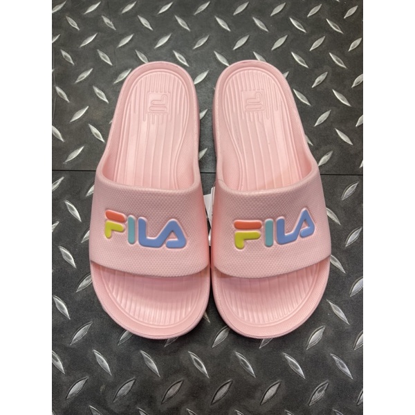 粉藍黃 FILA 防水拖鞋