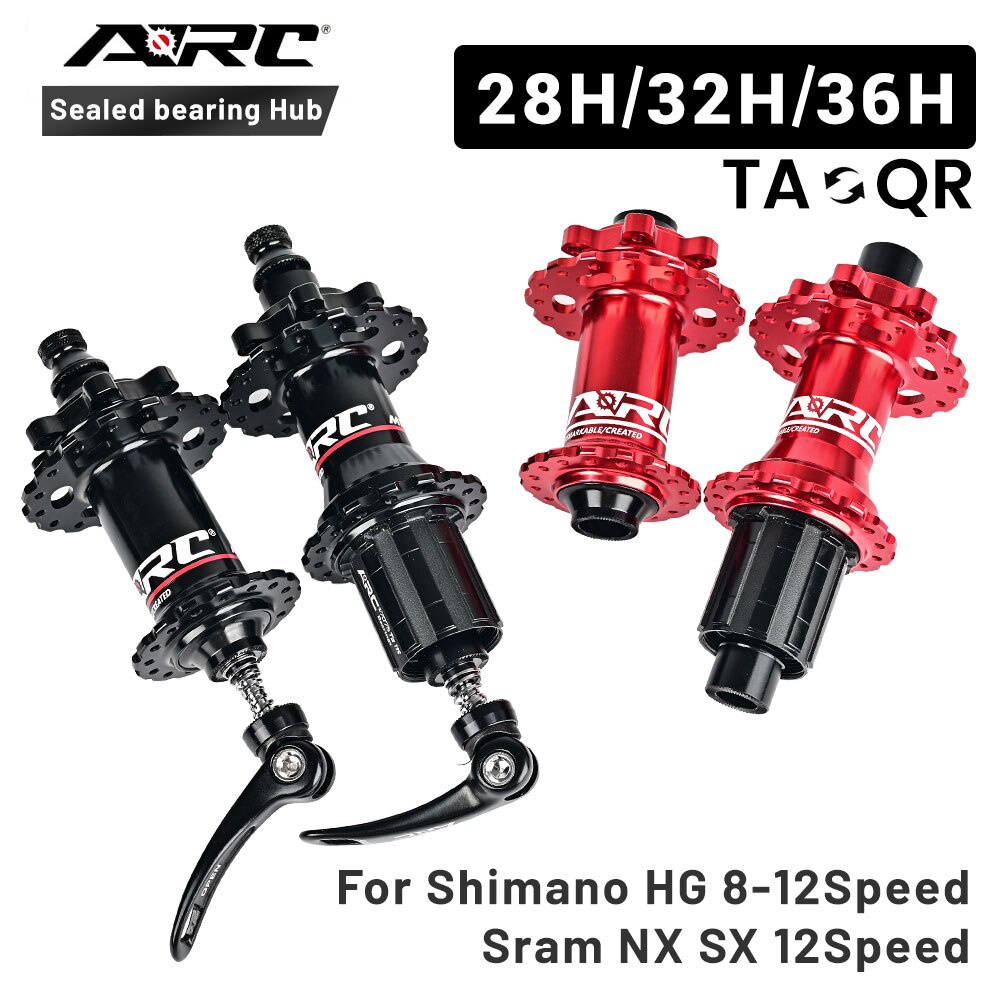 ARC 006 山地自行車花鼓 28/32/36孔NBK軸承山地自行車輪轂 適合8-12速自行車配件