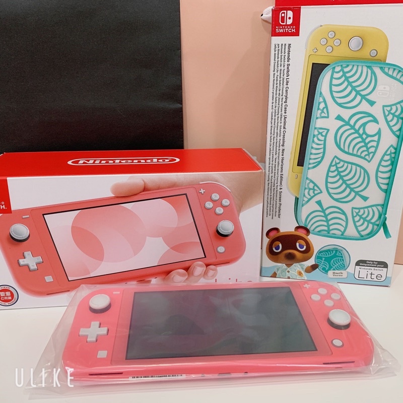 Nintendo Switch Lite 珊瑚粉 任天堂主機 動森收納包 台灣公司貨