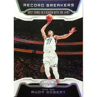 PANINI CERTIFIED RUDY GOBERT RECORD BREAKERS 特卡
