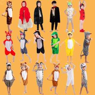 【免運】cosplay兒童 兒童動物演出服裝 小貓山羊老鼠狐貍奶牛猴子蜜蜂瓢蟲豬表演衣服 角色扮演 演出服 萬聖節服裝