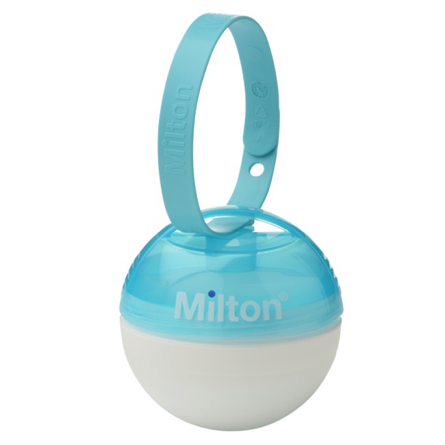 英國 Milton 米爾頓 攜帶式奶嘴消毒球(需搭配迷你消毒錠同時使用)-冰河藍【麗兒采家】