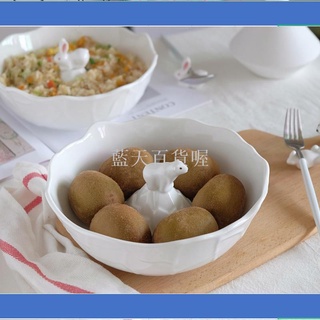 藍天百貨喔新品NS韓式可愛卡通造型陶瓷甜品碗點心盤沙律碗小吃碟卡通北極熊碗
