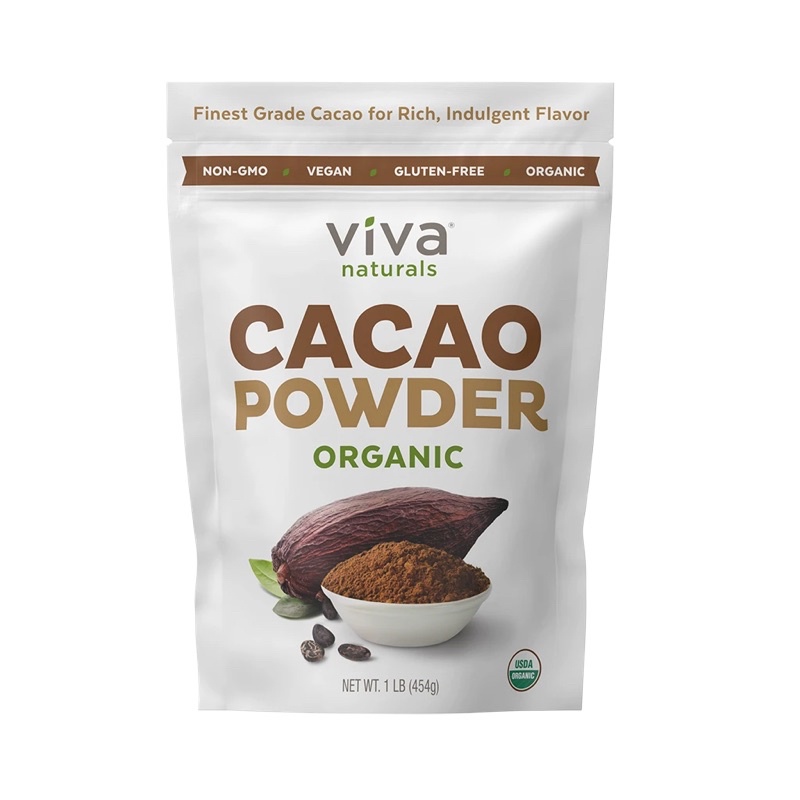 美國Viva naturals有機純生可可粉 無糖 素organic cacao powder454g生酮飲食 抗氧化