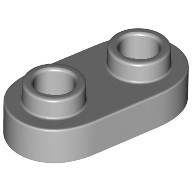 磚家 LEGO 樂高 淺灰色 Plate 1x2 Round 薄板 薄片 平板 顆粒薄板 35480