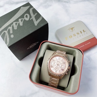 🇺🇸【現貨不用等！】Fossil Women's Watch 玫瑰金不鏽鋼 三眼錶 BQ3377