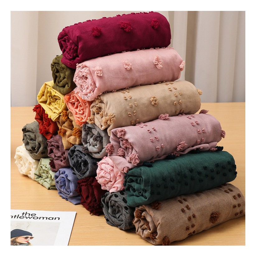 文藝風韓版棉麻圍巾 百變披肩 純色時尚圍巾 造型圍巾 保暖圍巾