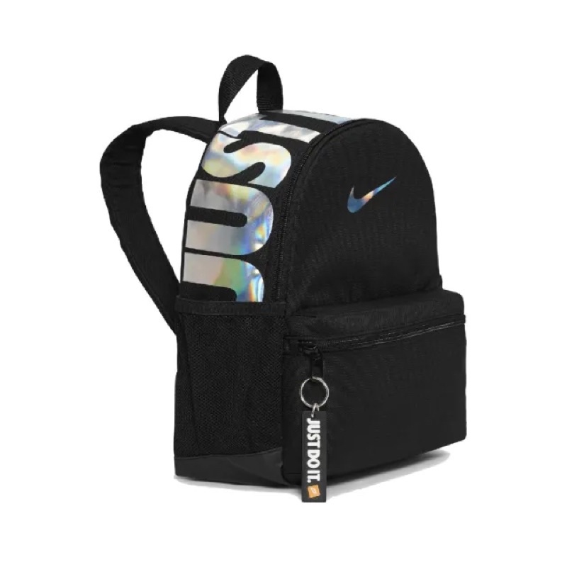 全新 Nike 小後背包 BA5559-017 大人小孩都能用 黑銀配色