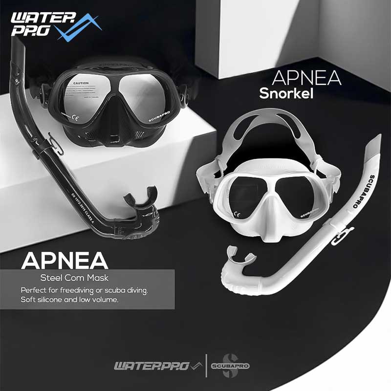 Water Pro水上運動用品 Scubapro Steel Comp 低容積面鏡 Apnea 呼吸管自由潛