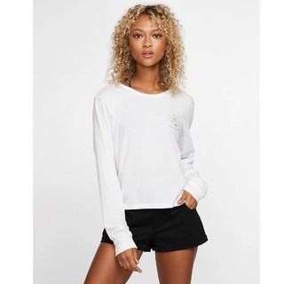 HURLEY｜女 RECORD PALMS PERFECT LS BLACK 長袖TEE