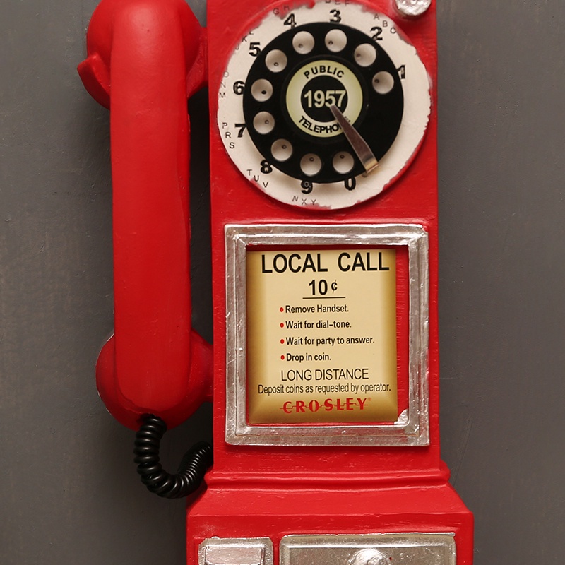 ✒⊕❁老式復古電話機擺件 壁掛式電話 懷舊老物件 仿真模型座機 咖啡廳裝飾擺設