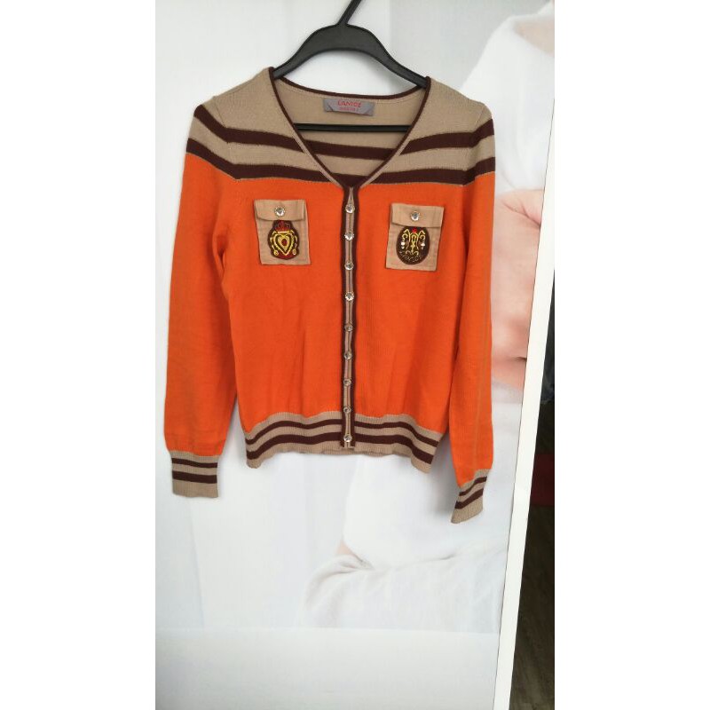 LANICE 婕琳時尚國際有限公司（設計師品牌女裝）9成新橘色羊毛衣