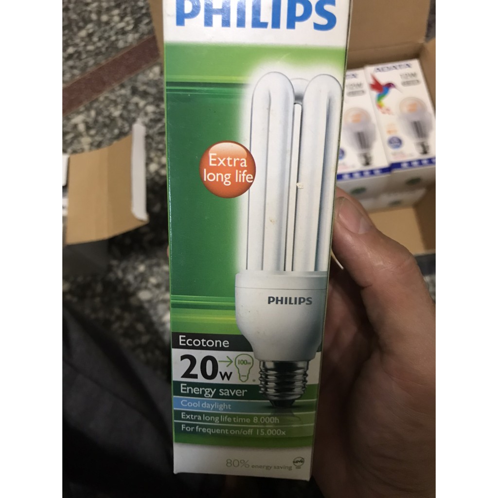 &lt;特賣&gt;PHILIPS 飛利浦 E27 20W 3U型省電燈泡 220V