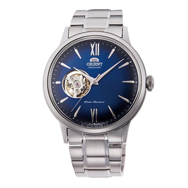 東方錶 ORIENT Semi-Skeleton系列  藍色漸層鏤空不鏽鋼機械錶  RA-AG0028L  40.5mm